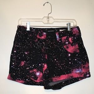 V-Stitch Galaxy Print Shorts
